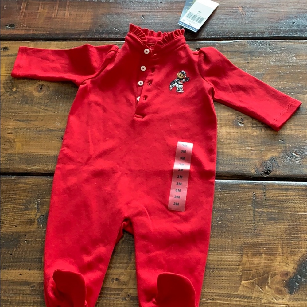 NWT polo footed onesie